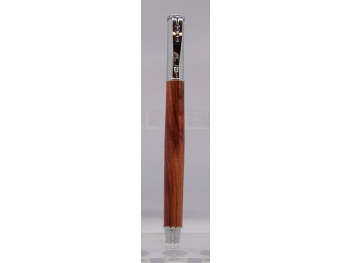 Tulip wood design chrome pen 